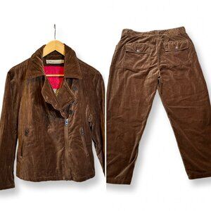 Vintage Pleasant Blue Willi's 2-Piece Pants 32x25 and Jacket (M) Brown
